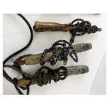Lot of 5 Vintage Soldering Irons with Wood and Bakelite Handles
