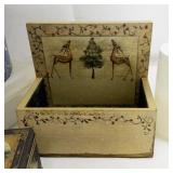 Decorative Box and Tin Collection with Sun, Moon, and Rustic Designs