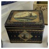 Decorative Box and Tin Collection with Sun, Moon, and Rustic Designs