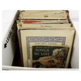 Box of Vintage and Assorted Sheet Music and Songbooks