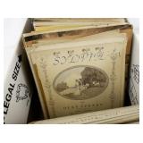 Box of Vintage and Assorted Sheet Music and Songbooks