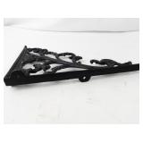 Pair of Ornate Cast Iron Shelf Brackets with Scroll Design