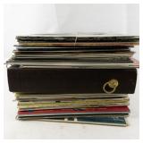 Collection of Vintage Vinyl Records and Illustrated LPs
