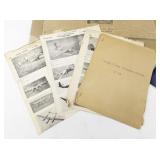 Collection of Military and Patriotic Memorabilia with WWII Stamps, Newspapers, and Signs