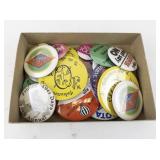 Collection of Vintage Pinback Buttons with Assorted Designs