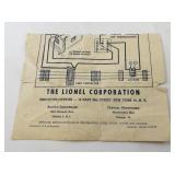 Lionel Train Accessory No. 252 Crossing Gate with 145C Track Contactor and Instructions