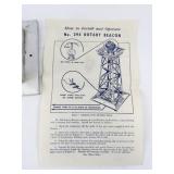 Vintage Lionel No. 394 Rotary Beacon with Instruction Sheet