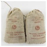 Pair of Vintage Lionel No. 919 Artificial Grass Bags