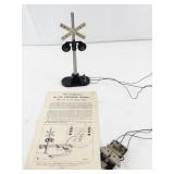 Lionel No. 154 Railroad Crossing Signal with Track Connector and Instructions