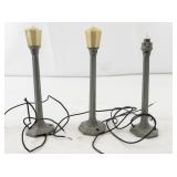 Set of 3 Lionel Metal Street Lamps for Train Layouts