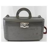 Vintage CosmetPak Hard Plastic Cosmetic Train Case with Tray and Strap