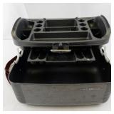 Vintage CosmetPak Hard Plastic Cosmetic Train Case with Tray and Strap