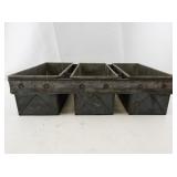 Vintage Chicago Metallic 3-Section Industrial Bread Loaf Pan