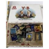 Lot of 3 Vintage Cigar Boxes with Matchbook Collection
