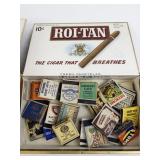Lot of 3 Vintage Cigar Boxes with Matchbook Collection
