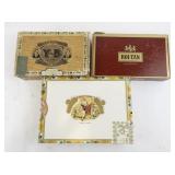 Lot of 3 Vintage Cigar Boxes with Matchbook Collection