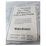 World Market Diamond Mirror Collection Hand-Embroidered Queen Coverlet