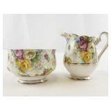 Royal Albert Rose Time Bone China Mini Creamer and Sugar Bowl Set