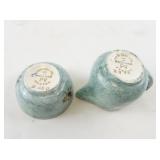 Vintage James Kent PV Fenton Blue Floral Cream and Sugar Set