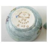 Vintage James Kent PV Fenton Blue Floral Cream and Sugar Set