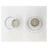Pair of Clear Glass Votive Candle Holders
