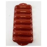 Griswold Red Enameled Cast Iron Corn Stick Pan #930 Circa 1932-1950
