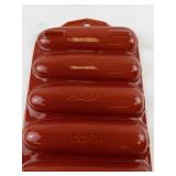 Griswold Red Enameled Cast Iron Corn Stick Pan #930 Circa 1932-1950