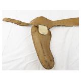 Nichols Stallion 45 Toy Cap Gun with Studded Leather Holster - Handle Grips Missing