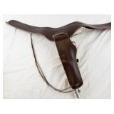 Hubley Colt .45 Toy Cap Gun with Western Leather Holster and Belt