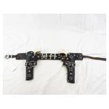 Hubley Diecast Cap Gun Toy Pistols with Double Holster Belt Set