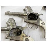 Hubley Diecast Cap Gun Toy Pistols with Double Holster Belt Set