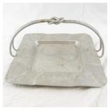 Everlast Metal Hand-Forged Square Aluminum Basket with Twisted Handle