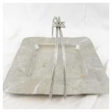Everlast Metal Hand-Forged Square Aluminum Basket with Twisted Handle