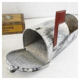 Collection of 7 Vintage Decorative Tins and Metal Mailbox