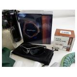 Household and Fitness Miscellaneous Lot with Tote, Exercise Bands, Iron, Gadgets and Accessories