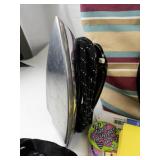 Household and Fitness Miscellaneous Lot with Tote, Exercise Bands, Iron, Gadgets and Accessories