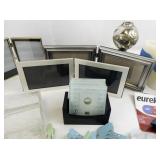Miscellaneous Household Decor and Utility Lot with Candle Holders, Frames, Clips, and More