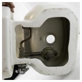 Wall-Mounted Ceramic Drinking Fountain with Metal Spout