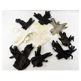 Collection of 10 Vintage Ladies Gloves Assorted Materials and Colors
