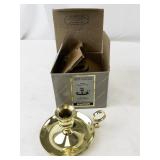 Collection of 6 Baldwin Brass and Silver-Plate Candlesticks with Original Box