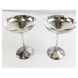 Pair of Kirk Silverplate Champagne or Dessert Coupes