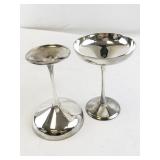 Pair of Kirk Silverplate Champagne or Dessert Coupes