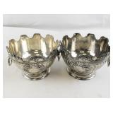Set of 5 Vintage Silverplate Bowls, Sugar and Creamer with Ornate Detailing