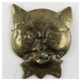 Vintage Brass Cat Face Tray