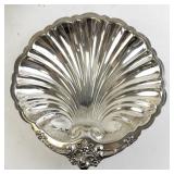 Collection of 6 Silverplate Shell-Shaped Serving Dishes with Ornate Detailing