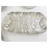 Set of 5 Vintage Hammered Aluminum Trays and Bowls Assorted Designs