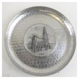 Set of 5 Vintage Hammered Aluminum Trays and Bowls Assorted Designs