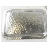 Set of 5 Vintage Hammered Aluminum Trays and Bowls Assorted Designs