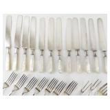 Large Collection of Universal EPNS Mother of Pearl Handled Flatware