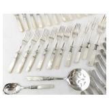 Large Collection of Universal EPNS Mother of Pearl Handled Flatware